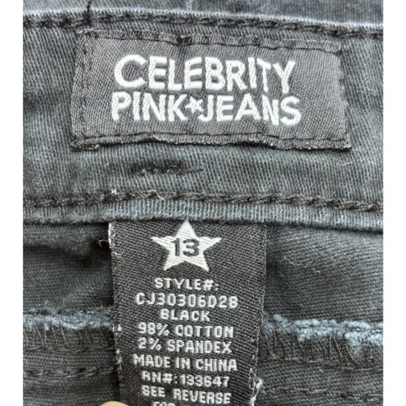 Celebrity Pink Jeans Womens Black Denim Shorts Size 13 - Picture 6 of 6